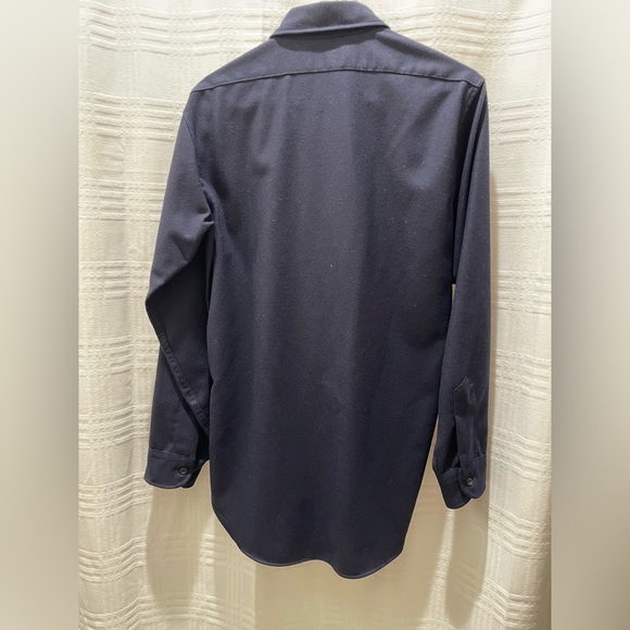 Pendleton navy blue wool long sleeve button down shirt - Picture 2 of 10